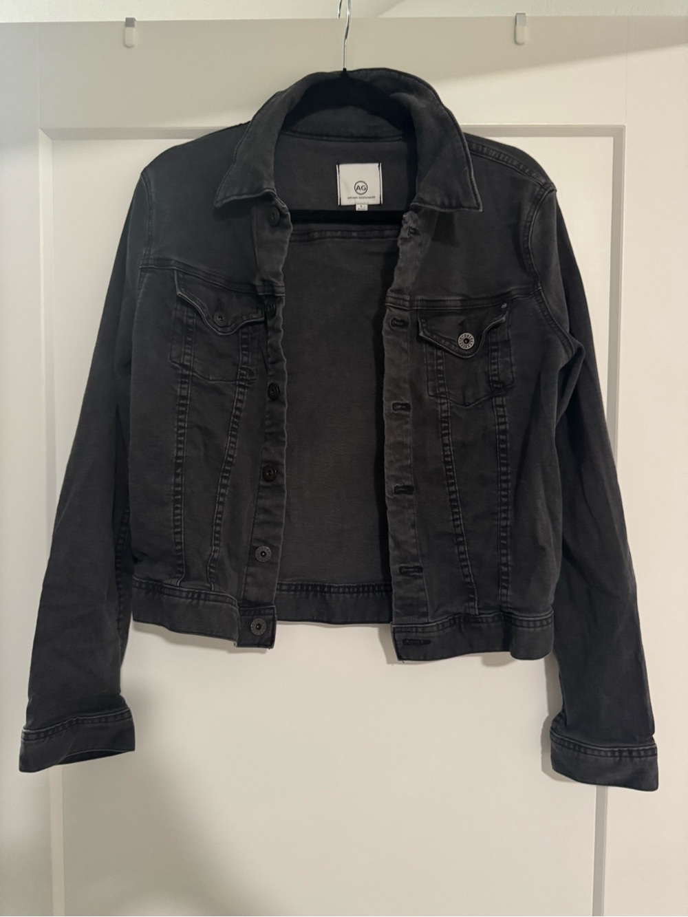 Ag Adriano Goldschmied Black wash Jean Jacket Classic Style